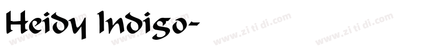 Heidy Indigo字体转换